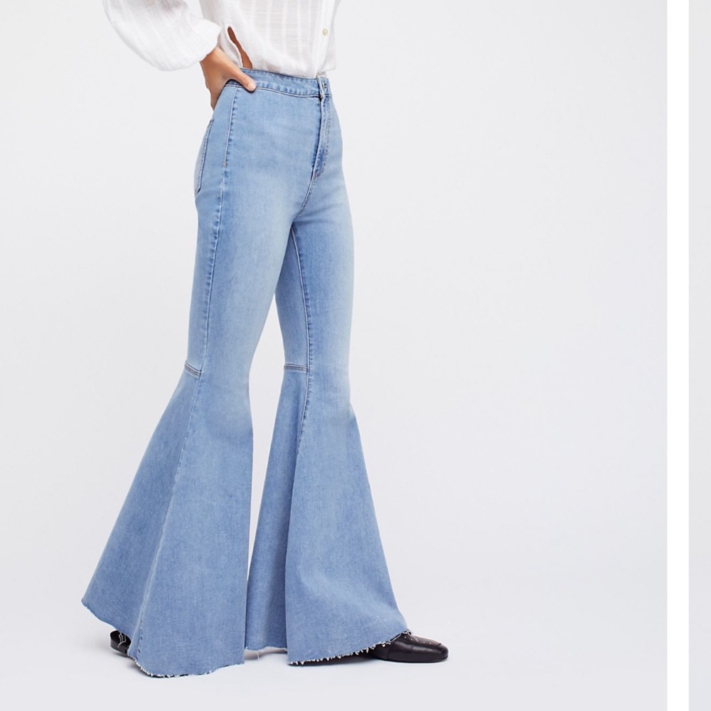 Free people high rise bell bottoms flare jeans